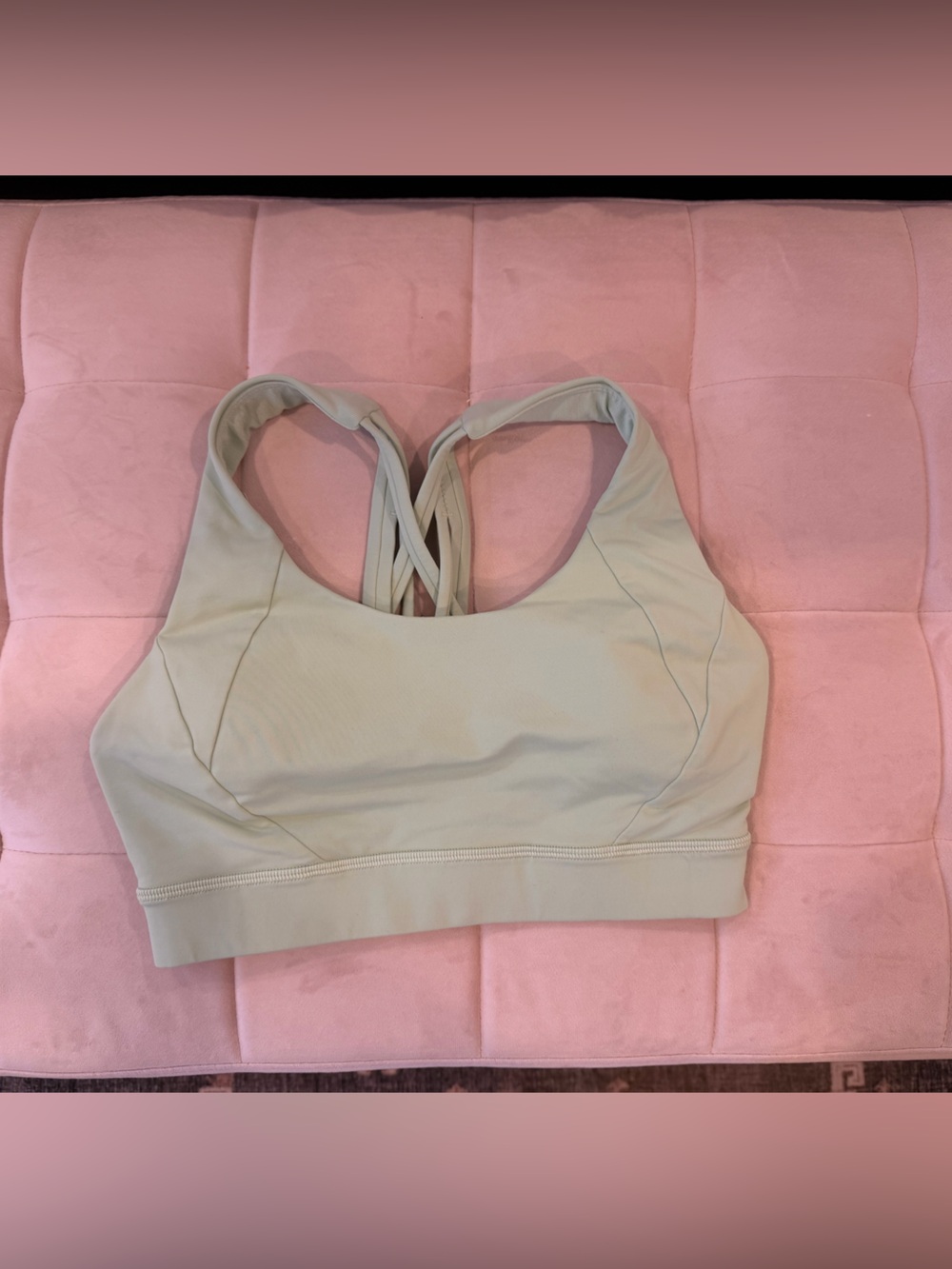 lululemon athletica Light Sage Green Strappy Sports Bra